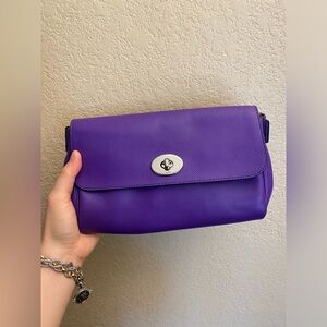 Coach genuine leather purple crossbody great condition